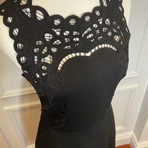 Ted Baker Black cocktail dress 6 gold zip